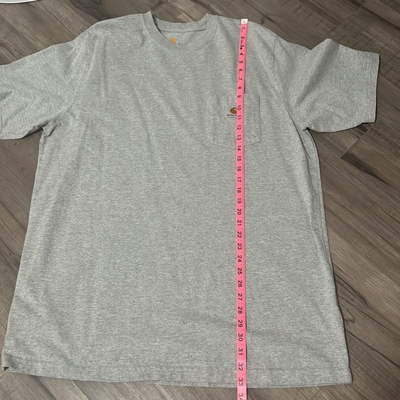Carhartt Front Pocket Short Sleeve Gray Blank T Shirt Workwear Work Wear XL - Picture 4 of 7